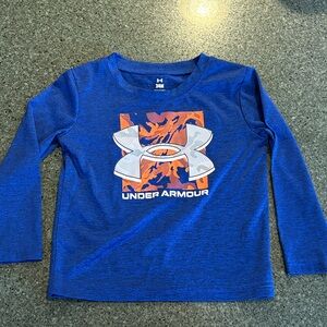 Under Armour Kids Long Sleeve Shirt in Blue and Orange